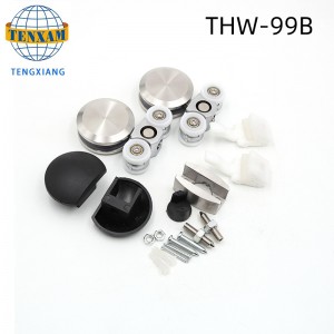 Sleamhnáin Sleamhnáin Sorcóir Roth Gloine Córas Doras Crochta Crua-earraí Feistiú Rothaí Doras Sleamhnáin