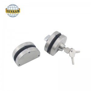 Gloine Frameless Tráchtála le Gloine Swing Dúbailte Sleamhnáin Le heochracha Slándáil Cruach Dhosmálta Glas Doras Gloine Príomh -Ghloine